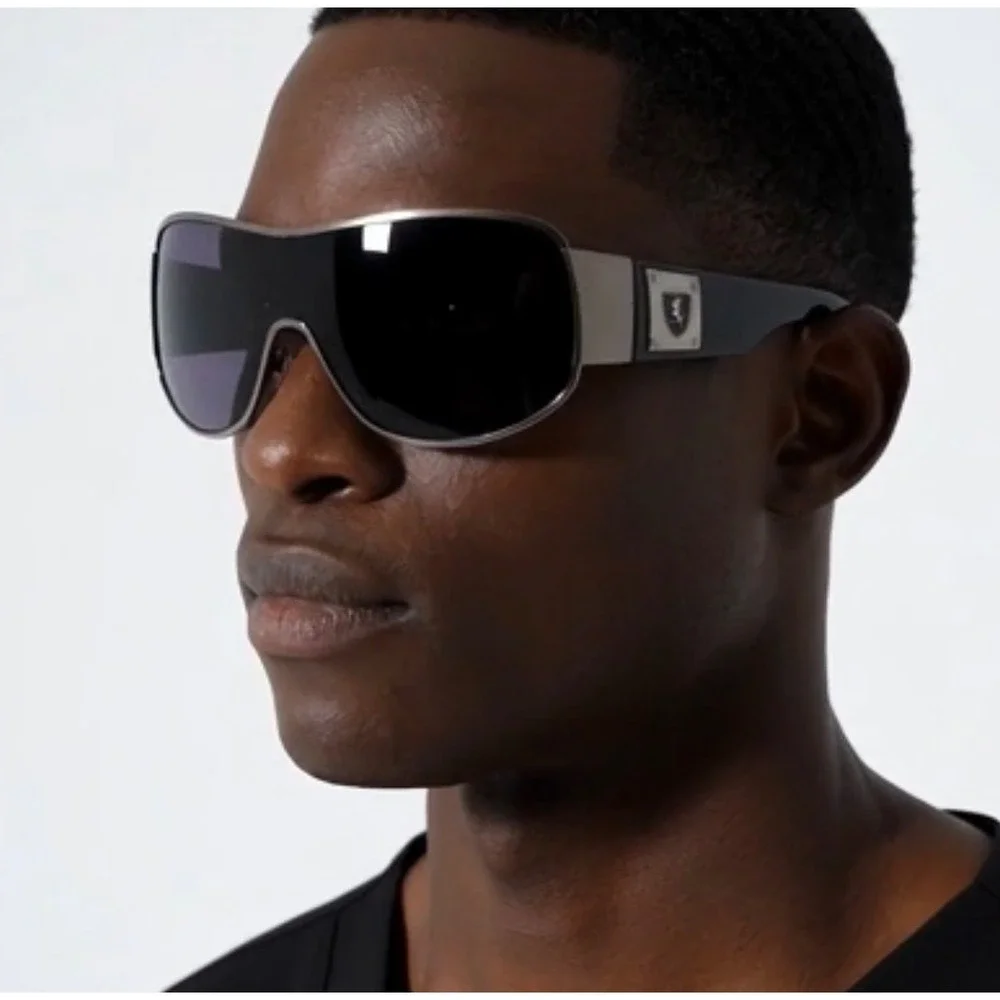 Men Sport Sunglasses Driving Pilot Fishing Eyewear Wrap Glasses US Metal Frame
